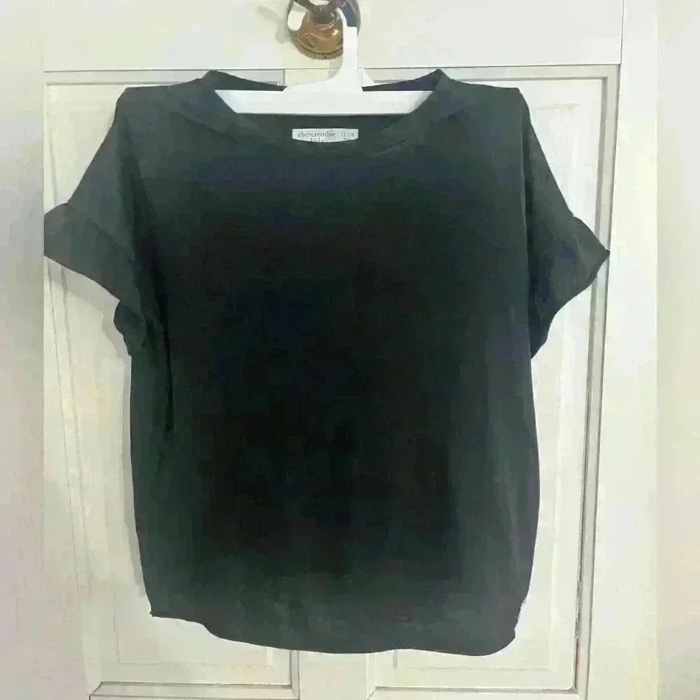Abercrombie Kids Ruffled Sleeve Cropped T Shirt | Top | Size 13/14